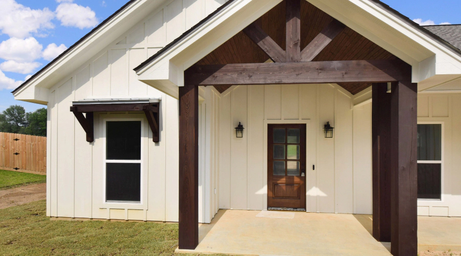 exterior view of a newly built home